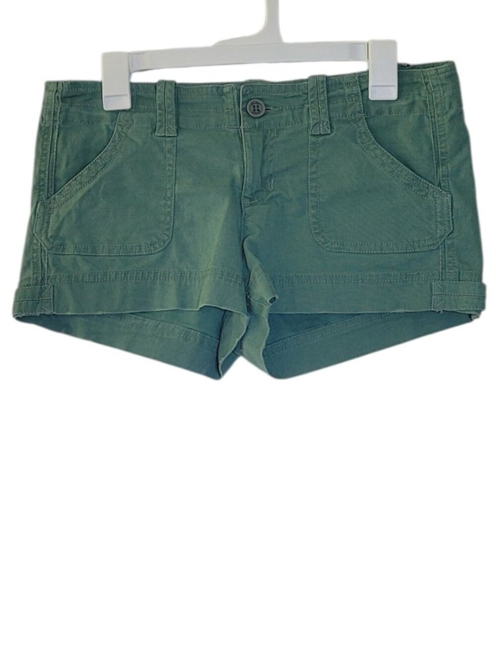 Younique Y2K Cargo Utility Shortie Shorts Low Rise Patch Pocket Size 7